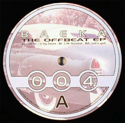 Baeka ‎– The Offbeat EP 12" Clear Blu ‎– CLEAR04