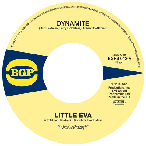 Little Eva - Dynamite / Get Ready Uptight 7" BGPS042 BGP Records