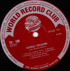 George Shearing - George Shearing With Dakota Staton 12" World Record Club TP 196
