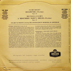 Schubert, Mendelssohn - Rosamunde / A Midsummer Night's Dream 10" LW5046 Decca