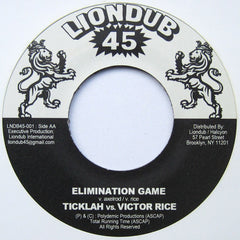Jahdan Blakkamoore / Ticklah Vs. Victor Rice ‎– The General (Ticklah Remix) / Elimination Game 7" Liondub45 ‎– LNDB45-001