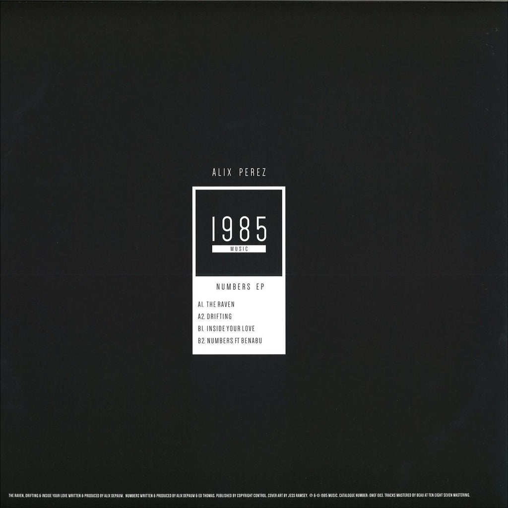 Alix Perez ‎– Numbers EP - 1985 Music ‎– ONEF003 – Mushimushi Records