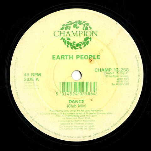 Earth People - Dance 12" CHAMP12258 Champion