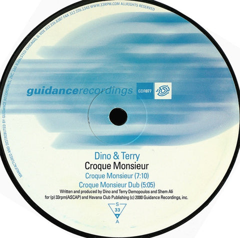 Dino & Terry - Croque Monsieur 12" Guidance Recordings GDR077