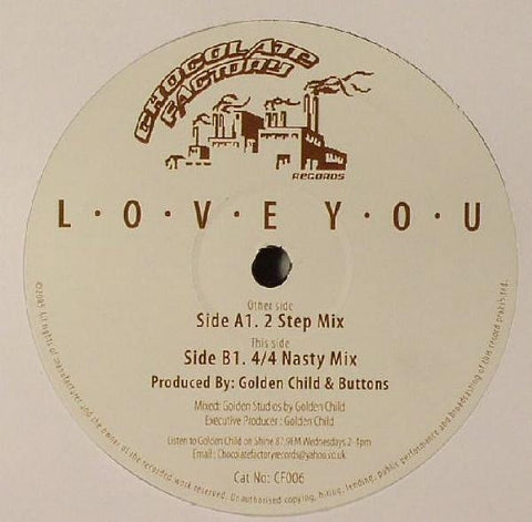 Golden Child - L.O.V.E Y.O.U 12" Chocolate Factory Records CF006