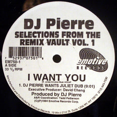 DJ Pierre - Selections From The Remix Vault (Vol. 1) 2x12" Emotive Records EM750-1