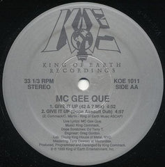 MC Gee Que - A Strong Rhyme To Step To 12" King Of Earth Recordings KOE 1011