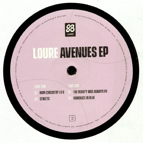 Loure ‎– Avenues EP - SlothBoogie Jamz ‎– SBJAMZ002