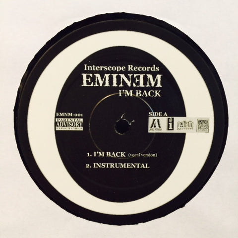 Eminem - I'm Back / Who Knew EMNM001 Aftermath Entertainment, Interscope Records, Web Entertainment