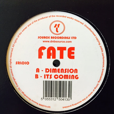 Fate - Dimension / It's Coming 12" SRL010 Source Recordings
