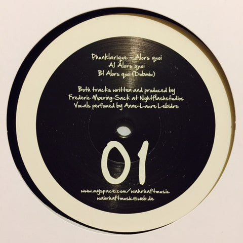 Phunklarique - Alors Quoi 12" Wahrhaft 01