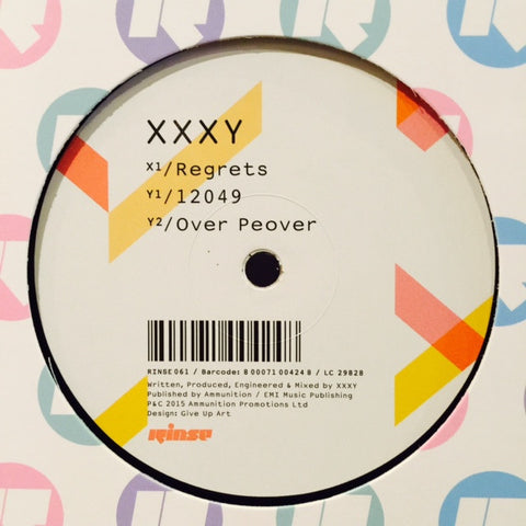 XXXY - Regrets / 12049 / Over Peover RINSE061 Rinse