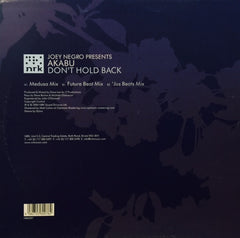 Joey Negro Presents Akabu - Don't Hold Back 12" NRK097 NRK Sound Division