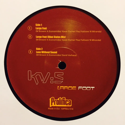 KV5 - Large Foot 10" 10PRDJ016 Prolifica