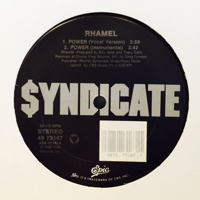 Rhamel - Power / Peace (Remix) 12" 4973167 Rhyme $yndicate Records, Epic