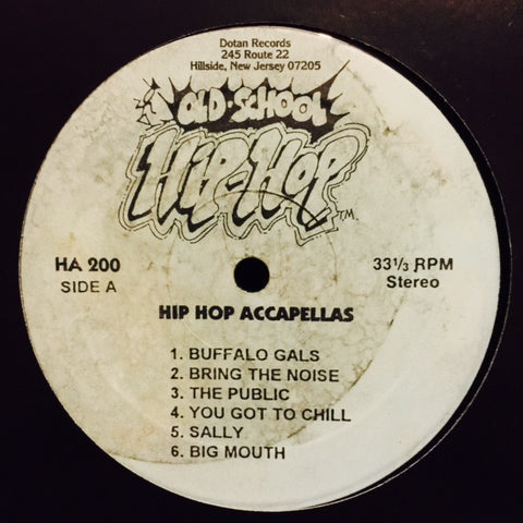 Various - Hip Hop Accapellas 12" HA200 Dotan Records