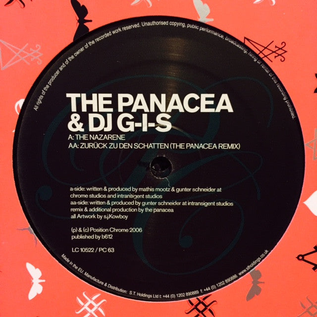 The Panacea, DJ G-I-S, Zurück - The Nazarene / Zu Den Schatten (The Panacea Remix) 12" PC63 Position Chrome