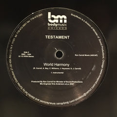 Testament - World Harmony 12" Body Music BMC-1004