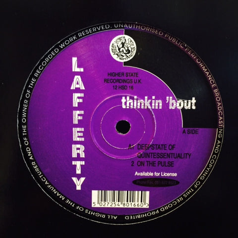 Lafferty - Thinkin 'bout 12" 12HSD16 Higher State Records
