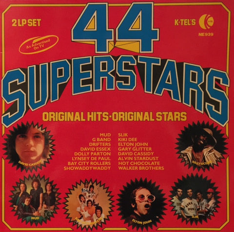 Various - 44 Superstars 2xLP, Comp K-Tel International, K-Tel NE 939, NE939