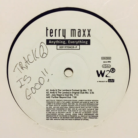 Terry Maxx - Anything, Everything 12" 0091970W2RP West 2 Recordings