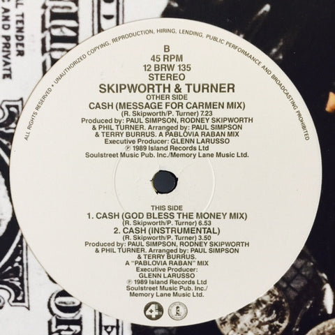 Skipworth and Turner - Cash 12" 12BRW135 4th & Broadway