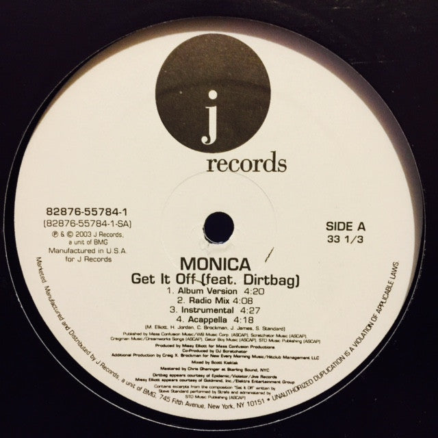 Monica - Get It Off / Knock Knock 12" 82876557841 J Records J1PV-55784-1