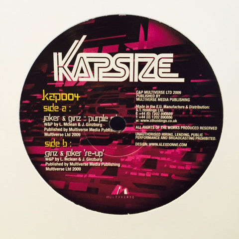 Joker, Ginz - Purple City / Re-Up 12" KAP004 Kapsize