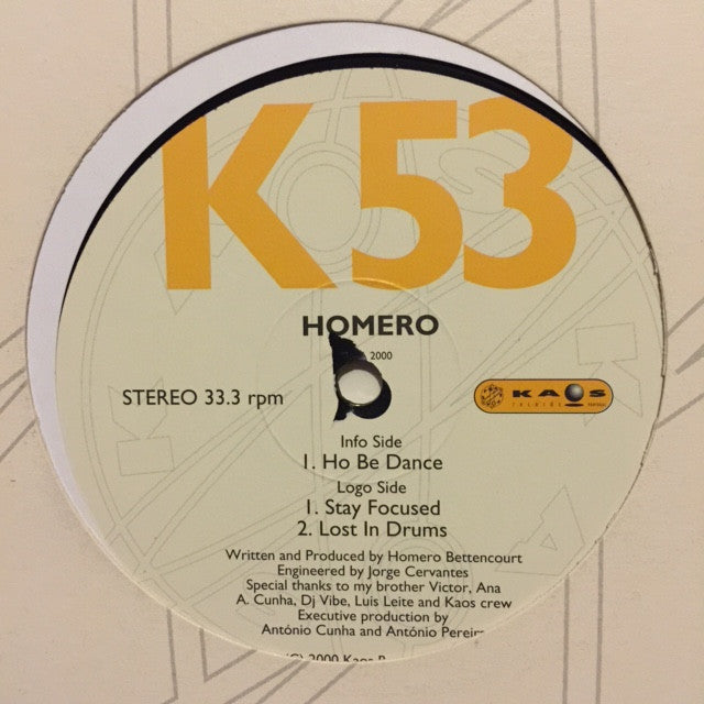 Homero - Ho Be Dance 12" Kaos Records K53
