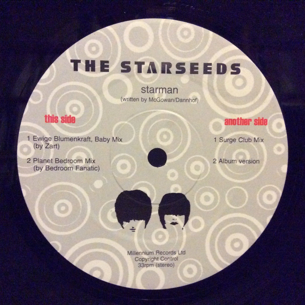 The Starseeds - Starman 12" Promo Millennium Records MILL 089-TW