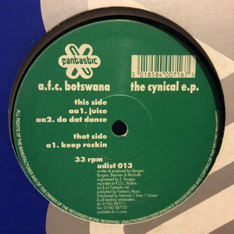 A.F.C. Botswana - The Cynical E.P. 12" Fantastic Records udist 013