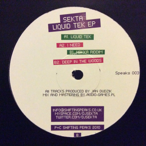 Sekta - Liquid Tek EP 12" Shifting Peaks Speaks 003