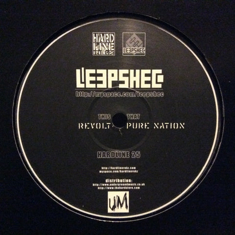 Leepshec - Revolt / Pure Nation 12" Hardline Rekordingz HARDLINE 25