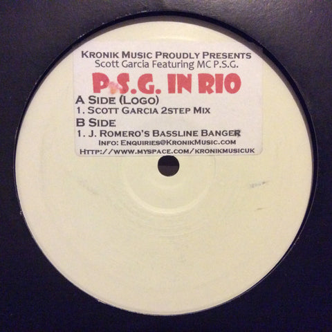 Scott Garcia Featuring PSG - PSG In Rio 10" Kronic Music KM02