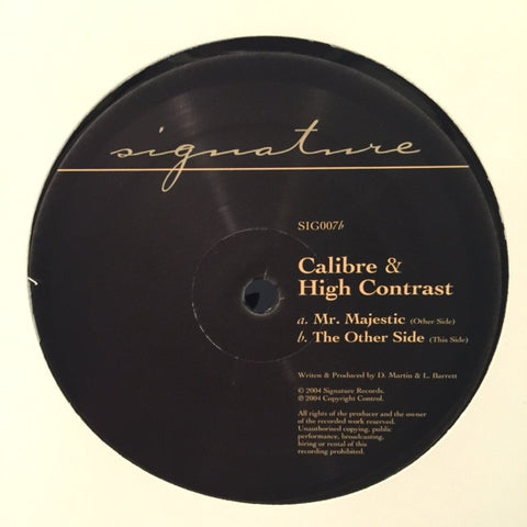 Calibre & High Contrast ‎– Mr Majestic - Signature Records ‎– SIG007