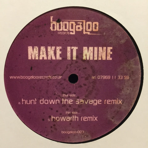 Danny Wynn ‎– Make It Mine 12" Boogaloo Records ‎– BOOGALOO 003