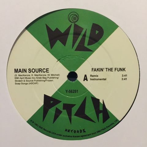 Main Source ‎– Fakin' The Funk 12" Wild Pitch Records - Y-56251