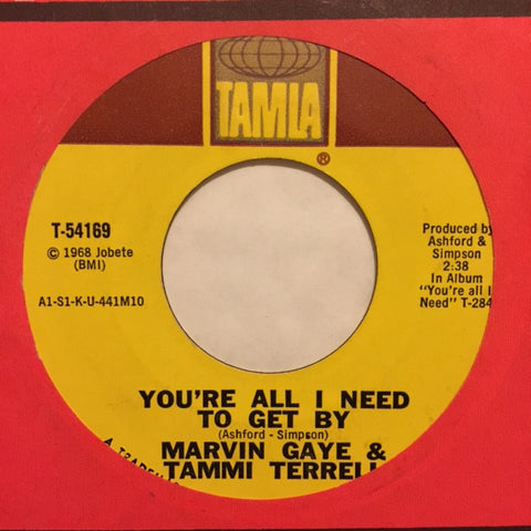 Marvin Gaye & Tammi Terrell ‎– You're All I Need To Get By / Two Can Have A Party - Tamla ‎– T-54169