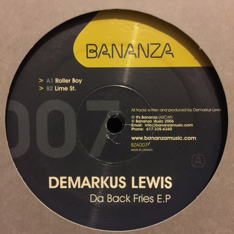 Demarkus Lewis - Da Back Fries EP 12", EP Bananza Music BZA007