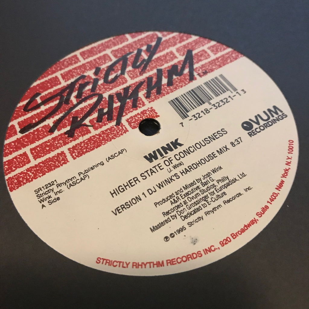 Wink - Higher State Of Consciousness - Strictly Rhythm ‎– SR12321