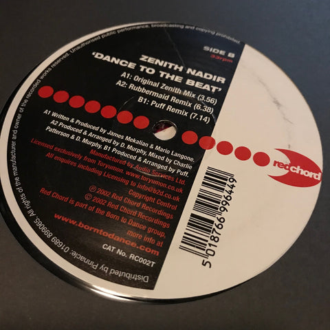 Zenith Nadir ‎– Dance To The Bea - Red Chord ‎– RC002T
