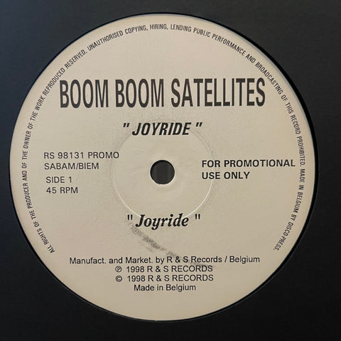 Boom Boom Satellites ‎– Joyride R&S Records ‎– RS98131 PROMO