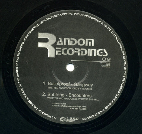Bulletproof / Subtone – Gangway / Encounters Random Recordings RAN009