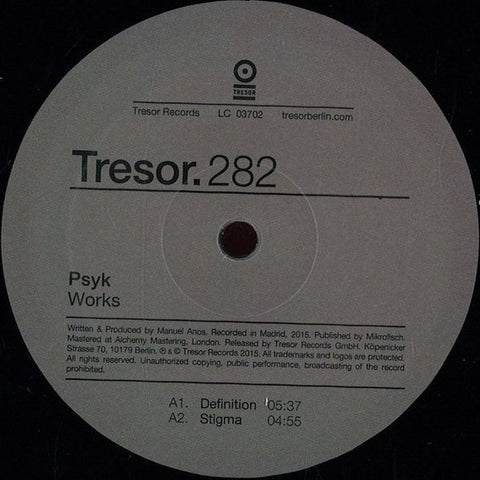 Psyk – Works Tresor – Tresor282