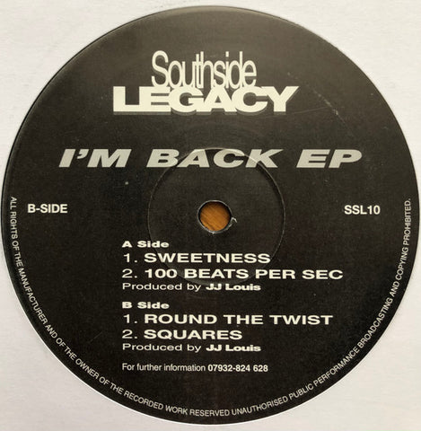 JJ Louis – I'm Back EP Southside Legacy – SSL10