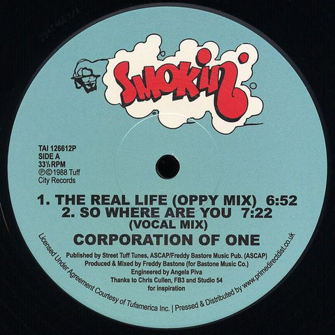 Corporation Of One – So Where Are You / The Real Life Smokin – TAI126612P