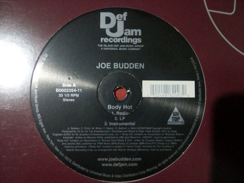 Joe Budden ‎– Body Hot / Pop Off Def Jam Recordings ‎– B000235411
