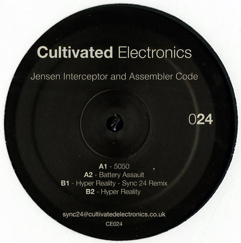 Jensen Interceptor And Assembler Code ‎– Hyper Reality - Cultivated Electronics ‎– CE024