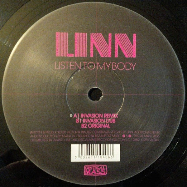 Linn - Listen To My Body 12" CRITICAL040 Critical Mass