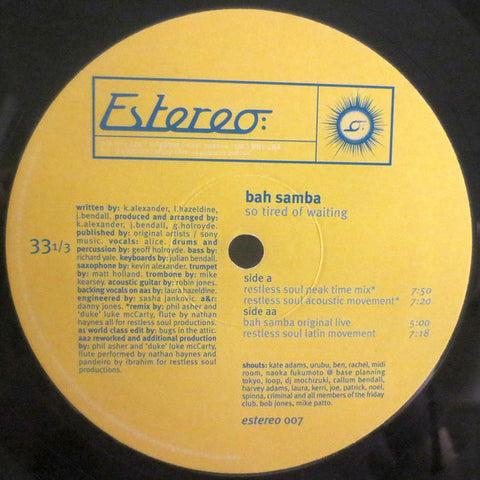 Bah Samba – So Tired Of Waiting Estereo – estereo007